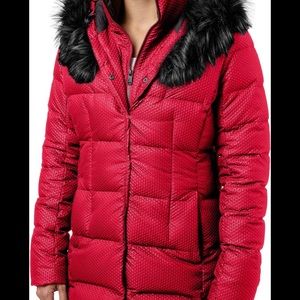 North Face Hey Mama Parkina womens red coat medium